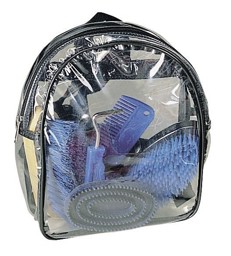 Zeige Details für Kinderputzzeug im Rucksack, Kinderpferdeputzzeug, blau, pink Bild von Kinderputzzeug im Rucksack, Kinderpferdeputzzeug, blau, pink