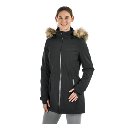 Zeige Details für Kurzmantel Simfony, lange Winterreitjacke, wasserdicht, sand, schwarz Bild von Kurzmantel Simfony, lange Winterreitjacke, wasserdicht, sand, schwarz