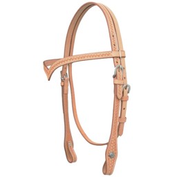 Zeige Details für Westerntrense mit Punzierungen und V-Stirnband Bild von Westerntrense mit Punzierungen und V-Stirnband