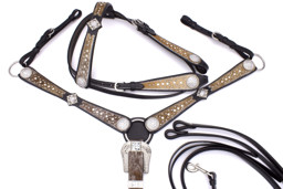 Zeige Details für Westernset: Trense, Zügel und Vorderzeug mit Echthaar Bild von Westernset: Trense, Zügel und Vorderzeug mit Echthaar