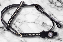 Zeige Details für Westerntrense, Westernkopfstück mit Nieten und Conchos Bild von Westerntrense, Westernkopfstück mit Nieten und Conchos