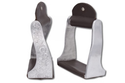 Zeige Details für Gedrehte Westernalusteigbügel mit gravierter Verzierung Bild von Gedrehte Westernalusteigbügel mit gravierter Verzierung