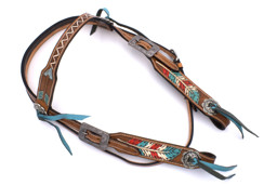 Zeige Details für Westerntrense, Westernkopfstück mit Federnlook Bild von Westerntrense, Westernkopfstück mit Federnlook