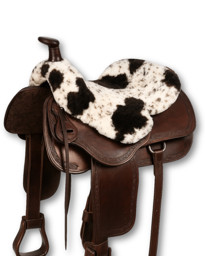 Zeige Details für Westernsattelfell, Westernsattelsitzbezug, Scheckfell, Lammfell Bild von Westernsattelfell, Westernsattelsitzbezug, Scheckfell, Lammfell