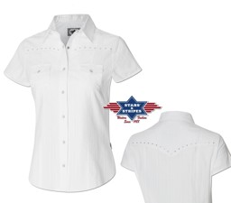 Zeige Details für Westernbluse AMELIE, Westernhemd für Damen, weiss mit Glitzersteinen Bild von Westernbluse AMELIE, Westernhemd für Damen, weiss mit Glitzersteinen