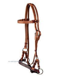 Zeige Details für Ledersidepull mit Nieten verziertem Nasenriemen Bild von Ledersidepull mit Nieten verziertem Nasenriemen