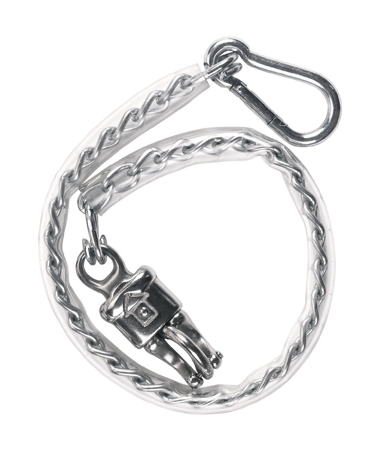 Bild von Pferdeanbindekette mit Panikhaken und Karabiner