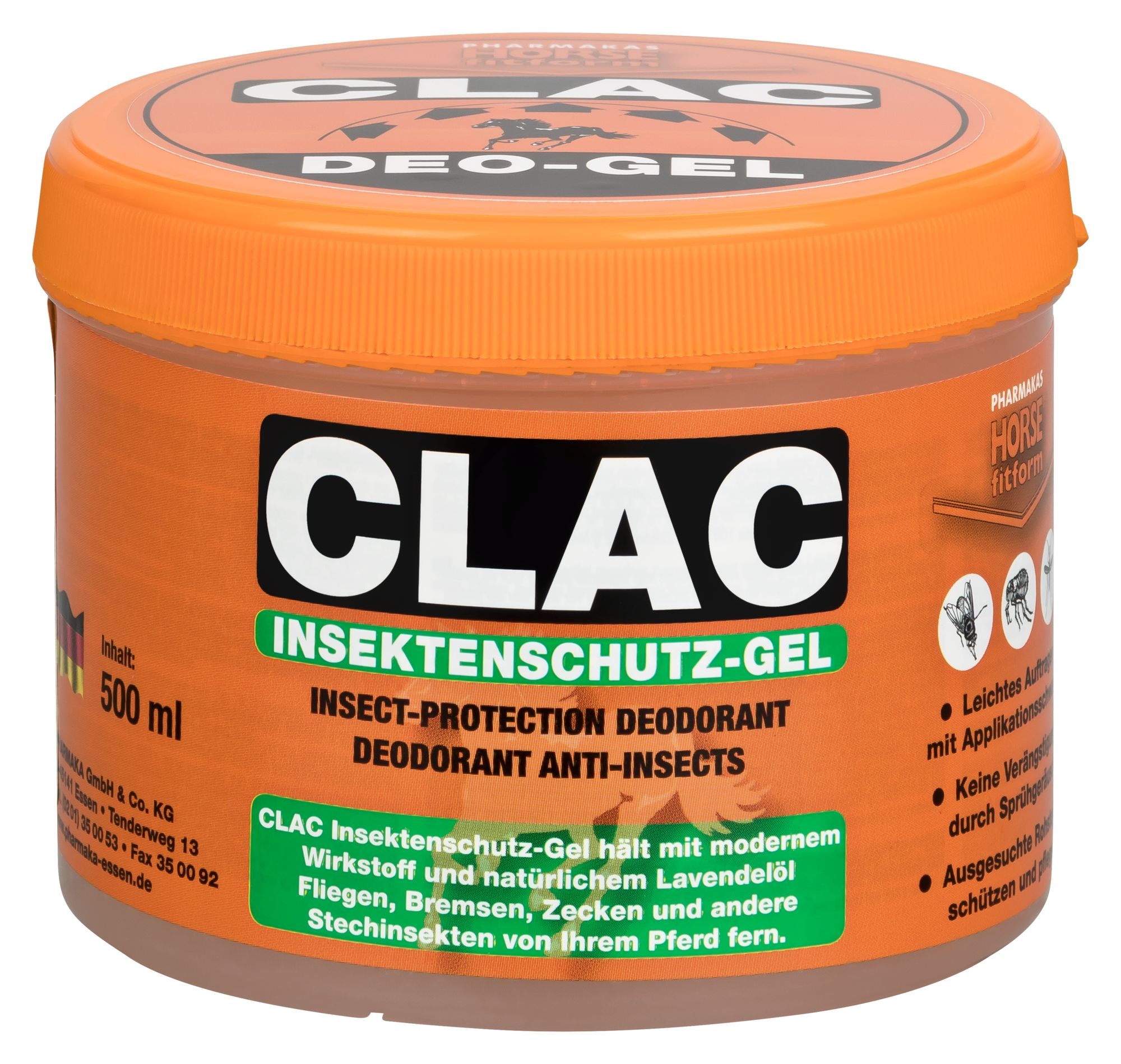 Bild von CLAC Fliegenschutz-Gel HORSE fitform, Insektenschutzgel