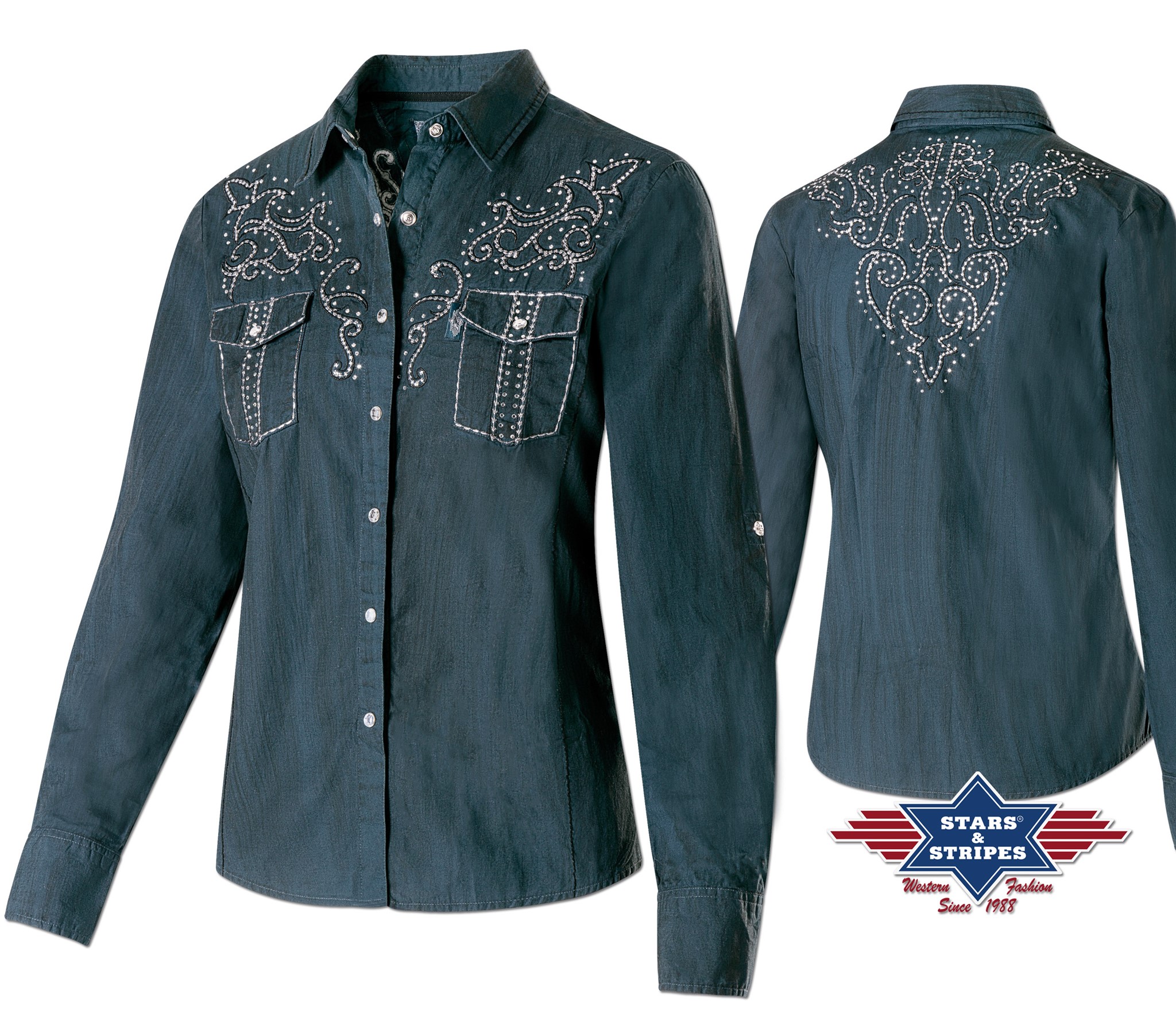 westernbluse damen