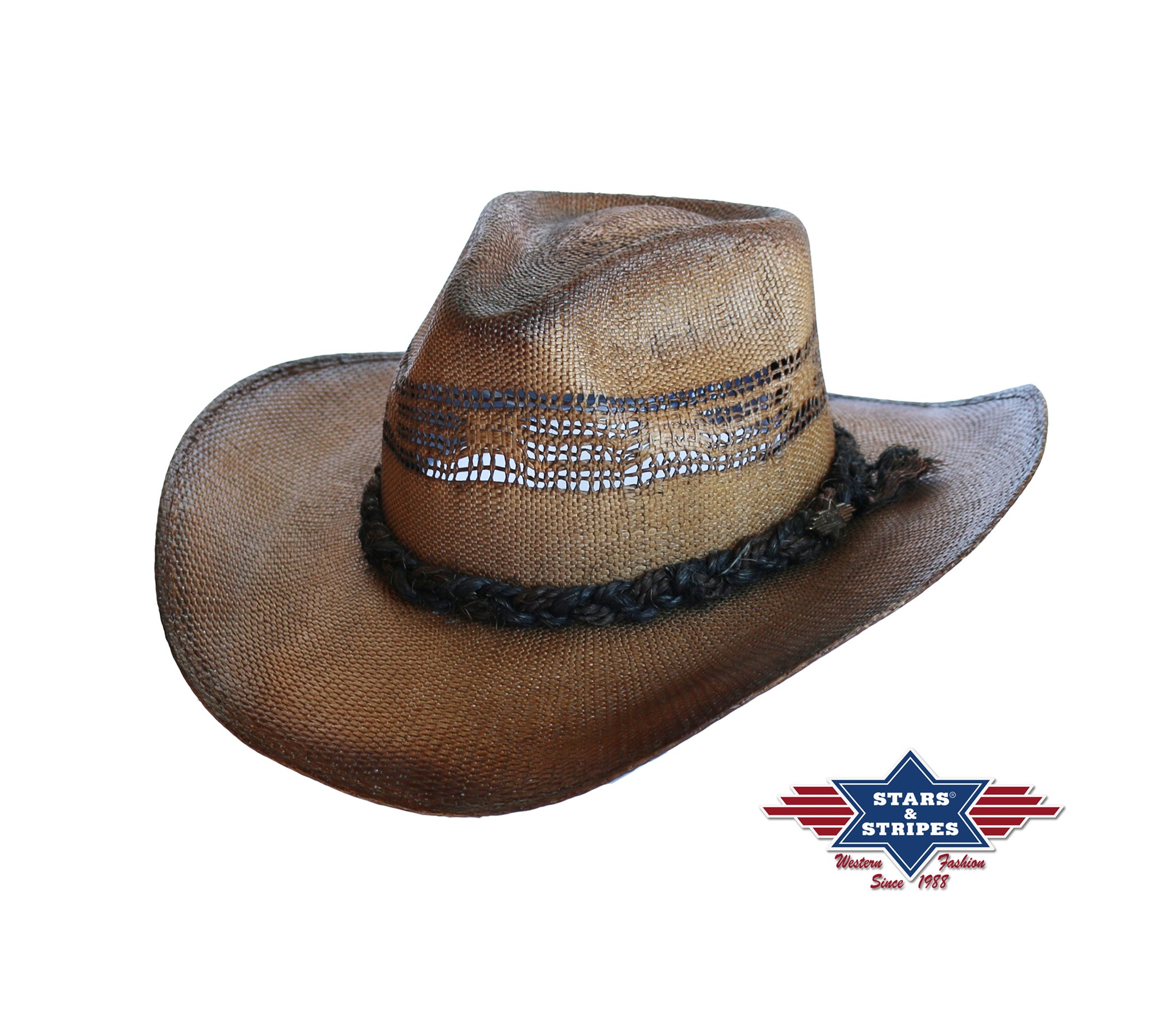 Bild von Westernstrohhut, Cowboyhut TICO formstabil von Stars & Stripes