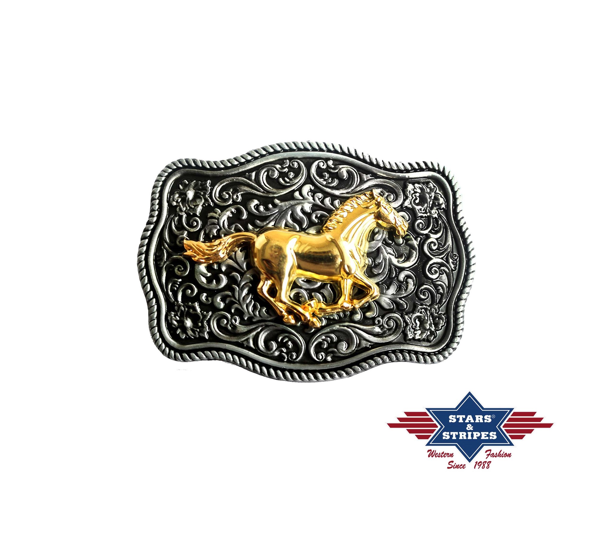 Bild von Western-Buckle mit Pferd, Gürtelschnalle