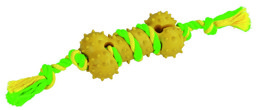 Bild von Hundegummiknochen am Seil, Hundespielzeug zahnfreundlich