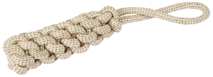 Bild von Dummy am Seil aus Baumwolle für Hunde, zahnfreundlich