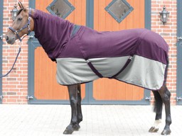 Bild von Pferdeabschwitzdecke Comfort Plus mit Halsteil, zweifarbig