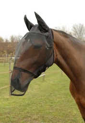 Bild von Pferde-Fliegenmaske mit Ohren- und Nüsternschutz