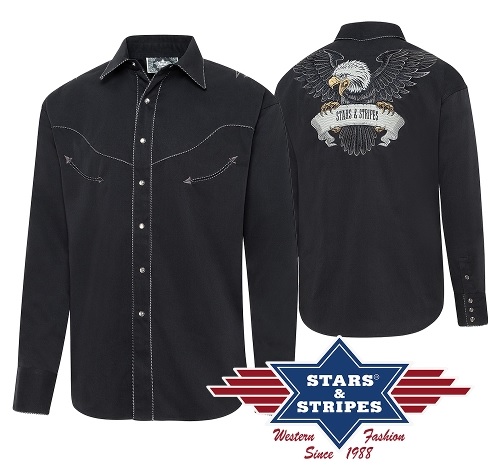 Bild von Westernhemd Black Eagle mit Adler für Herren von Stars & Stripes