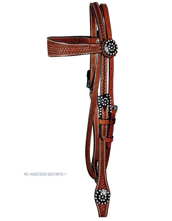 Bild von Westerntrense Funky Style, VB, chestnut mit Glitzerconchos