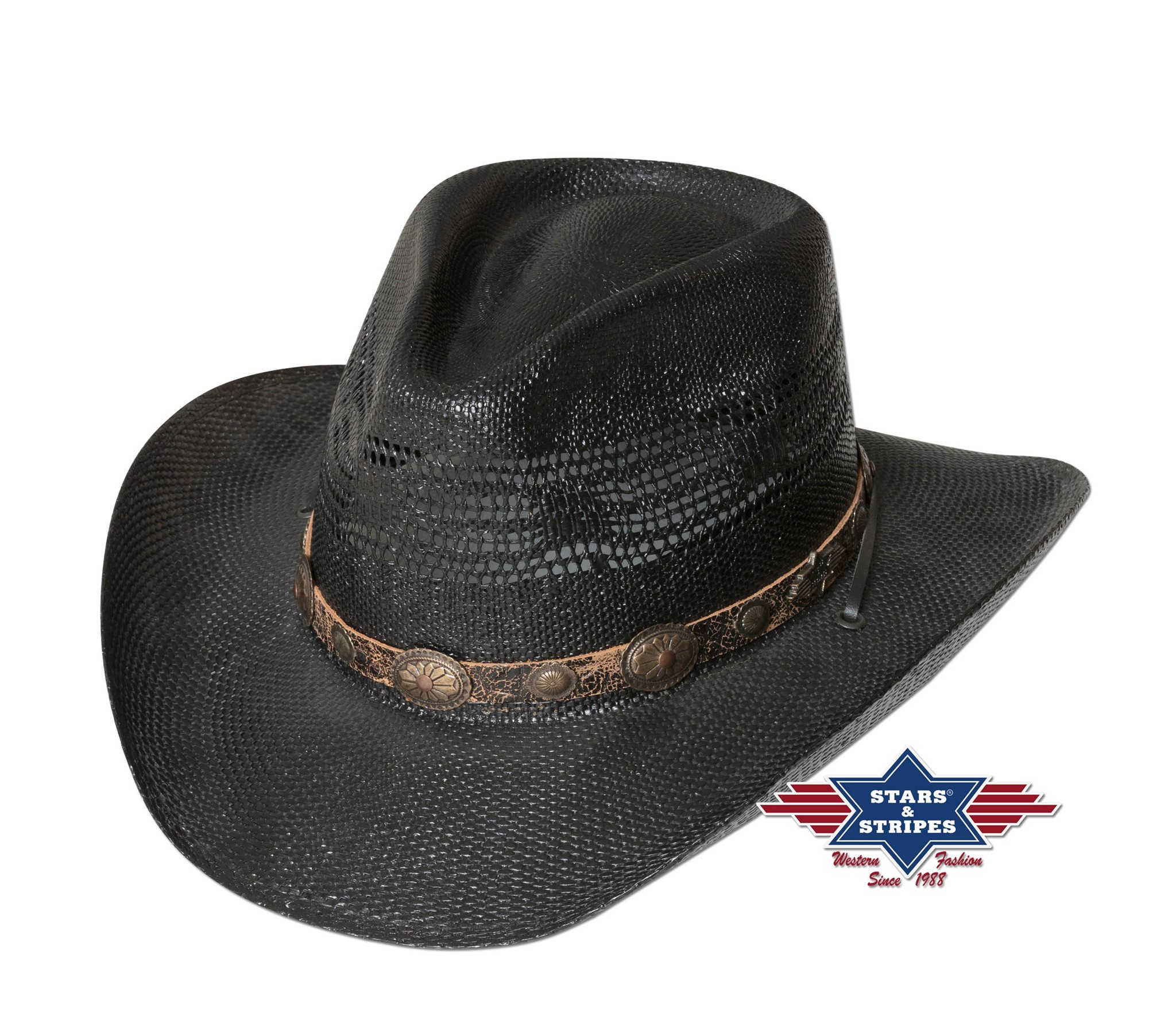 Bild von  Westernstrohhut, Cowboyhut FRESNO, schwarz