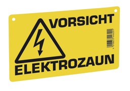 Bild von Warnschild Vorsicht Elektrozaun!